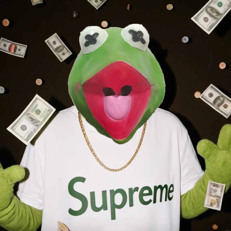 The Kermit Frog Meme Head Mask - đánh giá và giá Anime Cosplay Meme