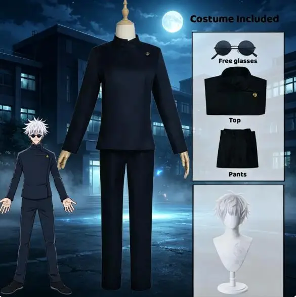 Anime gojo satoru cosplay unif - đánh giá và giá Jujutsu Kaisen Uniform