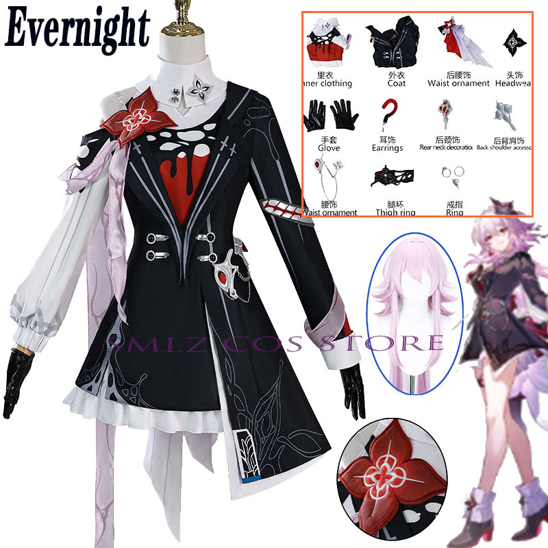 Newly Evernight Cosplay Honkai - đánh giá và giá Anime Cosplay Dress